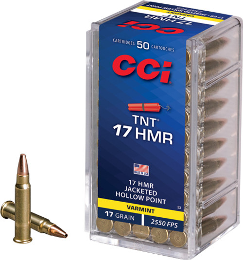 CCI .17 HMR TNT Jacketed Hollow Point 17 Grain 50/Box