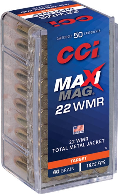 CCI .22 Magnum / WMR Maxi-Mag High Velocity Total Metal Jacket 40 Grain 50/Box