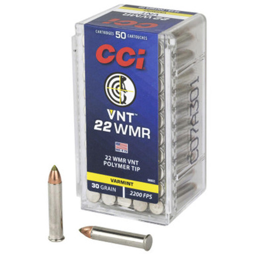 CCI .22 Magnum / WMR VNT Varmint Tipped 30 Grain 50/Box