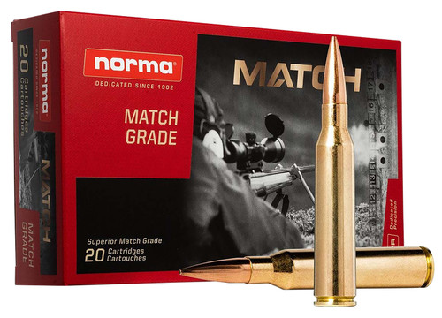Norma Ammunition 20185272 Dedicated Precision Golden Target Match 338 Norma Mag 300 gr 20 Per Box – 200/Case
