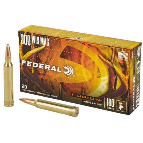 Federal .300 Winchester Mag Fusion Bonded Soft Point 180 Grain 20/Box