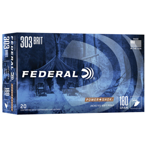 Federal .303 British Power-Shok Soft Point 180 Grain 20/Box