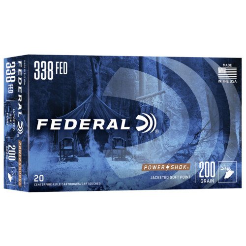 Federal .338 Federal Power-Shok Soft Point 200 Grain 20/Box