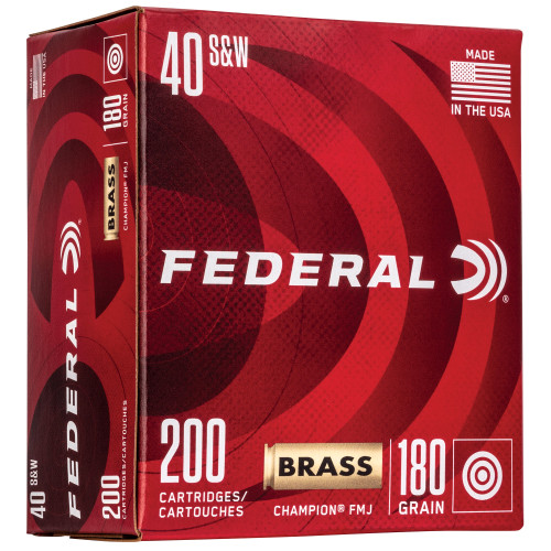 Federal .40 S&W Champion Training Full Metal Jacket 180 Grain 200/Box