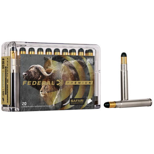 Federal .416 Remington Mag Cape-Shok Woodleigh Hydro Solid 400 Grain 20/Box