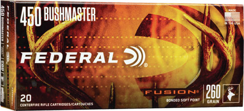 Federal .450 Bushmaster Fusion Bonded Soft Point 260 Grain 20/Box