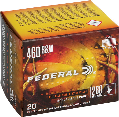 Federal .460 S&W Mag Fusion Bonded Soft Point 260 Grain 20/Box