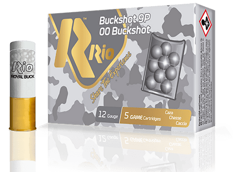 RIO Ammunition Royal Buck 12 Gauge 2.75in 00 Buckshot 9 Pellets