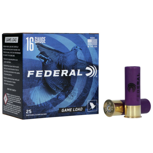 Federal 16 Gauge Game-Shok Game Load Upland #6 1 oz 2.75 in 25/Box