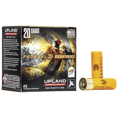 Federal 20 Gauge Premium Upland Wing-Shok Pheasant Forever High Velocity #4 1 oz 2.75 in 25/Box