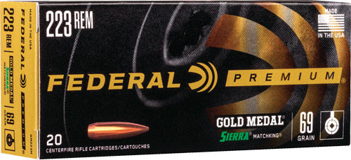 Federal 6.5mm Creedmoor Premium Gold Medal Sierra MatchKing Boat Tail Hollow Point 140 Grain 20/Box