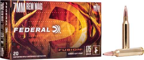 Federal 7mm Remington Mag Fusion Bonded Soft Point 175 Grain 20/Box