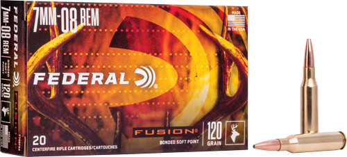 Federal 7mm-08 Remington Fusion Bonded Soft Point 120 Grain 20/Box