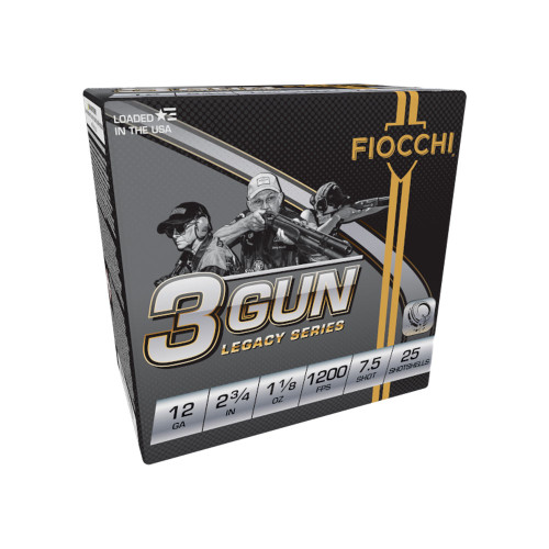 Fiocchi 12 Gauge 3-Gun Match Legacy Series #7.5 1-1/8 oz 2.75 in 25/Box
