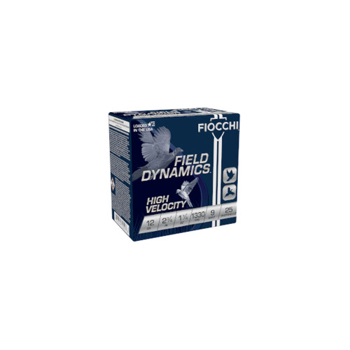 Fiocchi 12 Gauge Field Dynamics High Velocity Upland Game Load #9 1-1/4 oz 2.75 in 25/Box