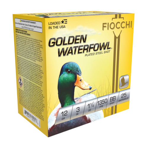 Fiocchi 12 Gauge Golden Waterfowl BB 1-1/4 oz 3 in 25/Box