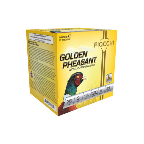 Fiocchi 28 Gauge Golden Pheasant Extrema #6 1-1/16 oz 3 in 25/Box
