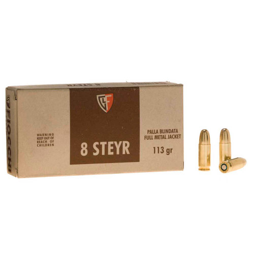 Fiocchi 8mm Steyr Heritage Full Metal Jacket 113 Grain 50/Box