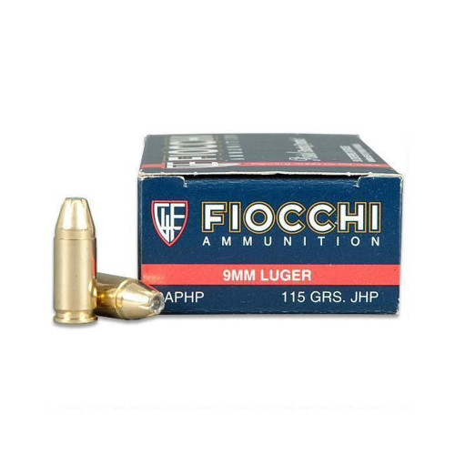 Fiocchi 9mm Luger / Parabellum Shooting Dynamics Jacketed Hollow Point 115 Grain 50/Box