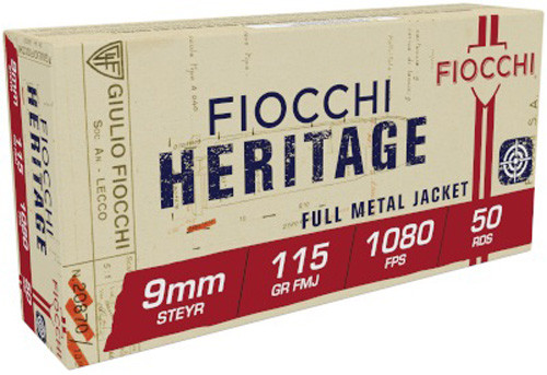 Fiocchi 9mm Steyr Heritage Full Metal Jacket 115 Grain 50/Box