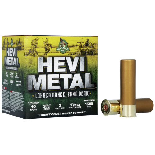 HEVI-Shot 12 Gauge HEVI-Metal Longer Range #2 1-1/2 oz 3.5 in 25/Box