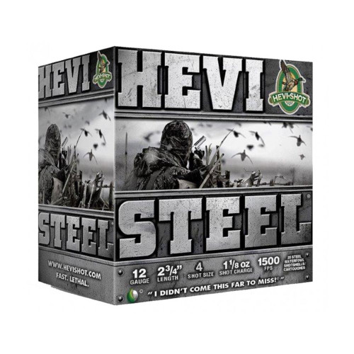 HEVI-Shot 12 Gauge HEVI-Steel #4 1-1/8 oz 2.75 in 25/Box