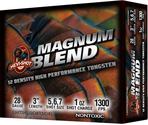 HEVI-Shot 28 Gauge Magnum Blend Turkey #5 / 6 / 7 1 oz 3 in 5/Box