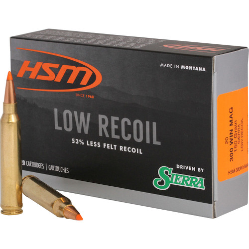 HSM .300 Winchester Mag Low Recoil Polymer Tip 150 Grain 20/Box