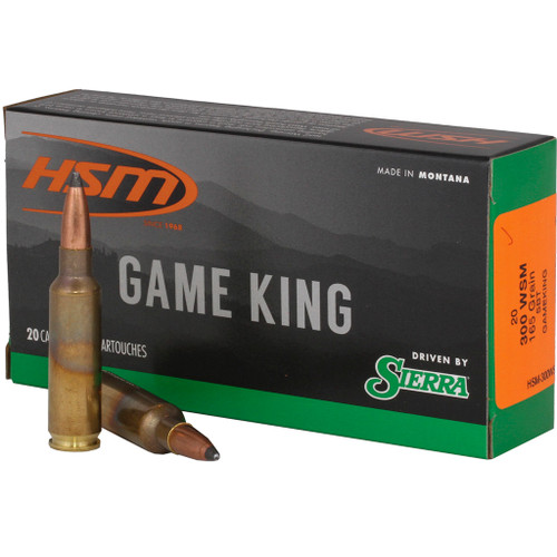 HSM .300 WSM Game King Spitzer Boat Tail 165 Grain 20/Box