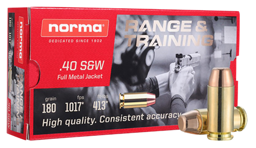 Norma .40 S&W Self Defense NXD Monolithic Fluted Lead Free 180 Grain 20/Box