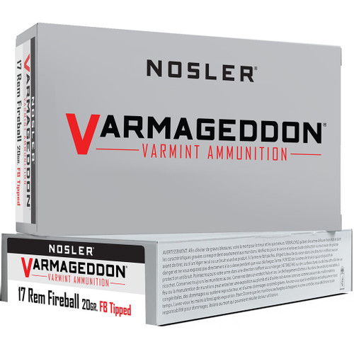 Nosler .17 Remington Fireball Varmageddon FB TIPPED 20 Grain 20/Box