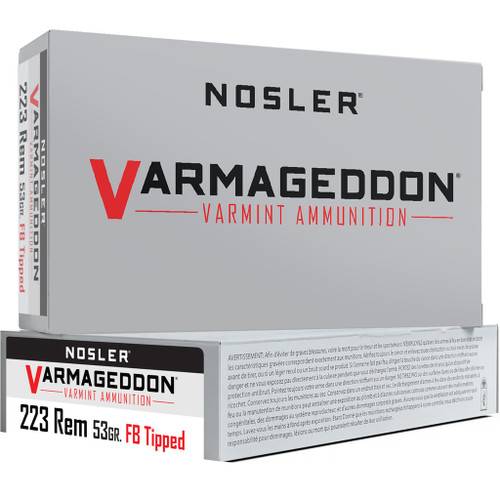 Nosler .223 Remington Varmageddon Flat Base Tipped 53 Grain 20/Box