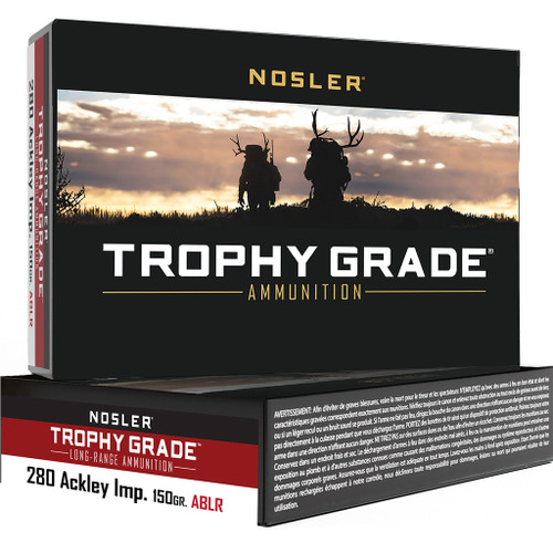 Nosler .280 Ackley Trophy Grade Nosler Spitzer AccuBond Long Range 150 Grain 20/Box