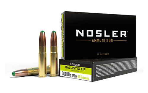 Nosler .300 AAC Blackout Suppressor Ready Ballistic Tip 220 Grain 20/Box