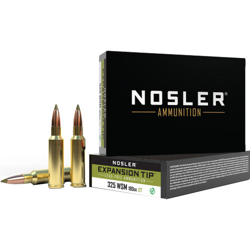 Nosler .325 WSM Expansion Tip E-Tip Lead-Free 180 Grain 20/Box