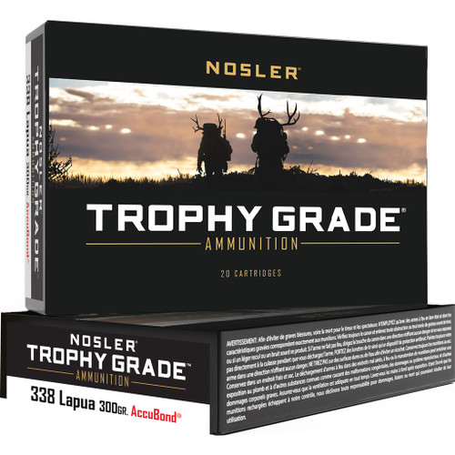 Nosler .338 Lapua Magnum Trophy Grade Nosler AccuBond 300 Grain 20/Box