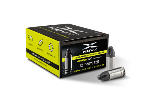 NovX .40 S&W Engagement Extreme Lead Free SP 88 Grain 20/Box