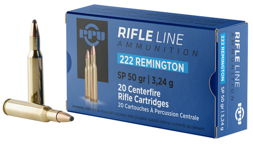 Prvi Partizan .222 Remington Rifle Soft Point 50 Grain 20/Box