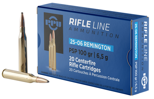 Prvi Partizan .25-06 Remington Rifle Pointed Soft Point 100 Grain 20/Box