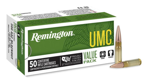 Remington .300 AAC Blackout UMC Value Pack Full Metal Jacket 150 Grain 50/Box Remington .300 AAC Blackout UMC Value Pack Full Metal Jacket 150 Grain 50/Box