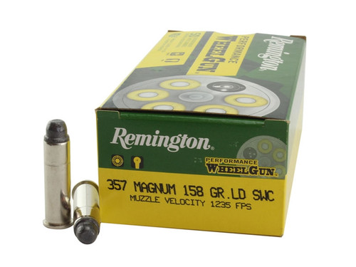 Remington .357 Magnum Performance WheelGun Lead Semi Wadcutter 158 Grain 50/Box