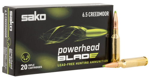 Sako 6.5mm Creedmoor PowerHead Blade Tipped Expanding Copper 120 Grain 20/Box