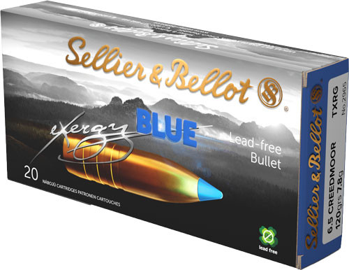 Sellier and Bellot 6.5mm Creedmoor eXergy Blue TAC-EX-Blue 120 Grain 20/Box