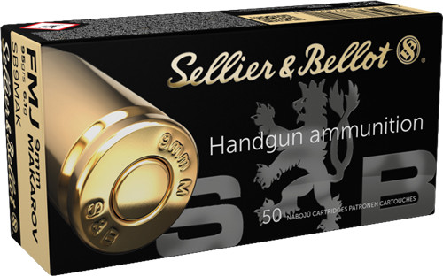 Sellier and Bellot 9mm Makarov Handgun Full Metal Jacket 95 Grain 50/Box