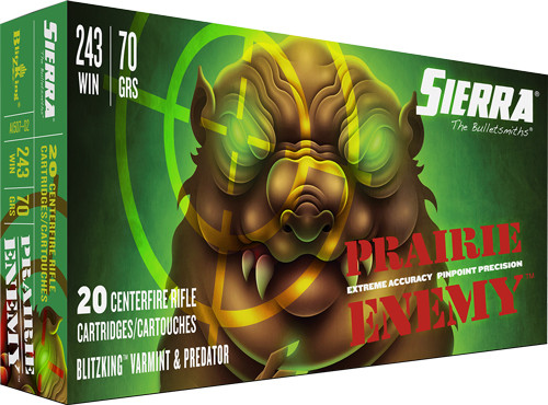 Sierra .243 Winchester Prairie Enemy Sierra BlitzKing 70 Grain 20/Box