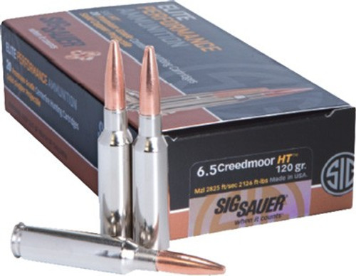 Sig Sauer 6.5mm Creedmoor Elite Copper Hunting Copper Solid 120 Grain 20/Box