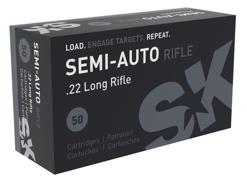 SK .22 Long Rifle Semi-Auto Rifle Lead Round Nose 40 Grain 50/Box