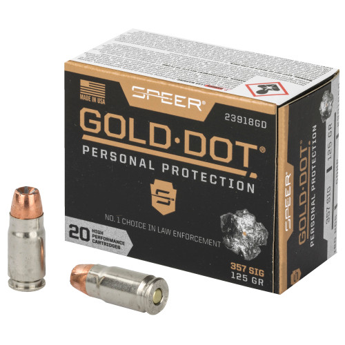 Speer .357 Sig Gold Dot Personal Protection Hollow Point 125 Grain 20/Box