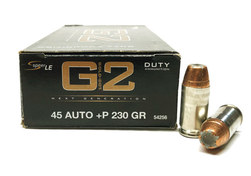 Speer .45 ACP/Auto Gold Dot G2 Duty +P Jacketed Hollow Point 230 Grain 50/Box