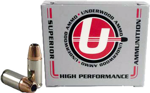 Underwood Ammo 9mm Luger / Parabellum Sporting +P Jacketed Hollow Point 124 Grain 20/Box
